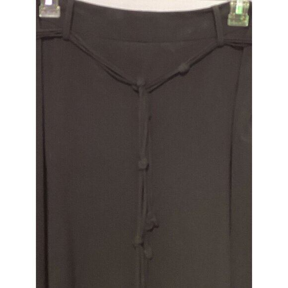 Scott Taylor Petite Fit & Flare Black Skirt Knotted Cord Belt Woman’s 12 NWT - Picture 2 of 10